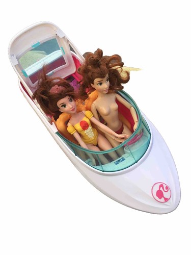Mattel Barbie Doll Boat 17in Dolphin Magic Ocean View Boat Foldable Canopy - Picture 5 of 19