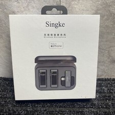 Singke Wireless Dual Lavalier Microphones for iPhone iPad, 2.4GHz Lapel Mic with