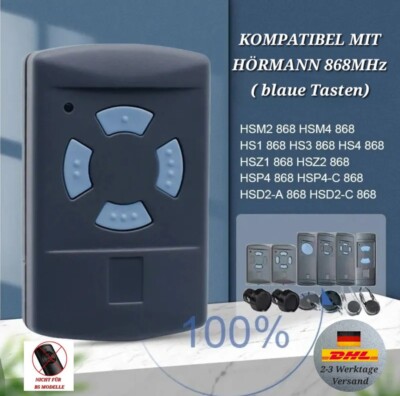 Ersatzhandsender Kompatibel mit Hörmann 868 MHz  HSM 4 HS 4 HSP HSD HSZ HSE 2