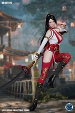 SUPER DUCK SET075 1/6 Red Leaf Female Ninja Head Carved  Cosplay Clothing Suit
