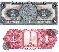 Mexico, 1 Peso, Banco de Mexico S.A., 20-VIII-58, No Series, No S/N, P-59s