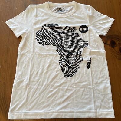 ONE Official Make Poverty History EDUN one.org Bono U2 Africa T-Shirt Small NWOT