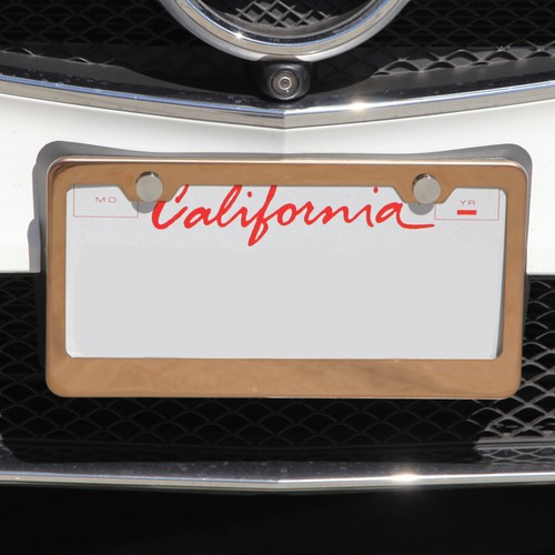Laser Engraved Chevrolet Chevy Rose Gold License Plate Frame 304 Stainless Steel - Picture 8 of 10