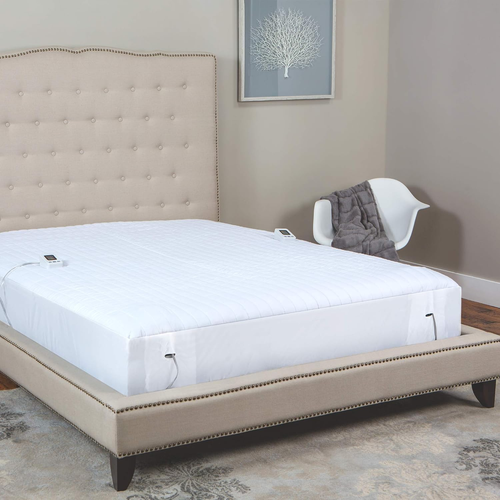 Warming Digital Controller Electric Mattress Pad, Twin, White - Picture 2 of 6