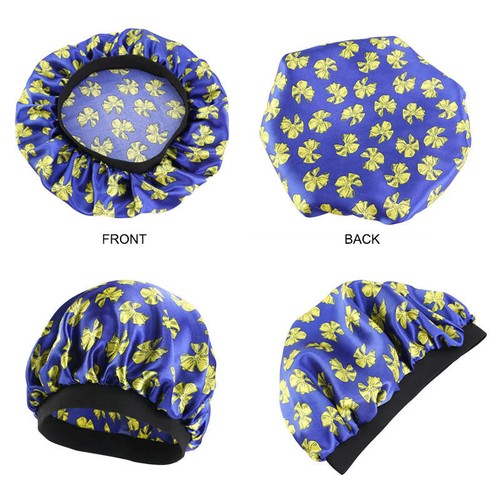 Satin Night Sleep Hat Women Chemo Cap Hair Care Bonnet Wide Band Turban Headwear - Picture 15 of 33
