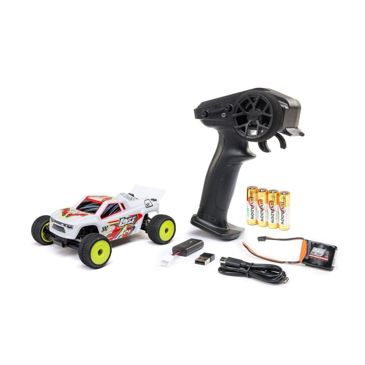 Losi Micro-T 1/28 RTR 2WD Stadium Truck White Battery/Charger