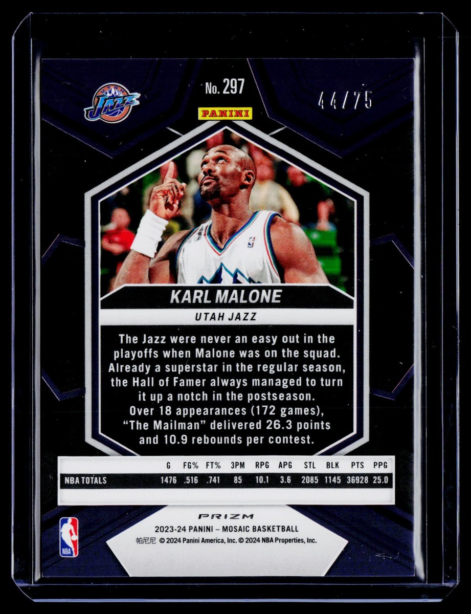 A 2023-24 Mosaic Karl Malone Teal Mosaic /75 | eBay
