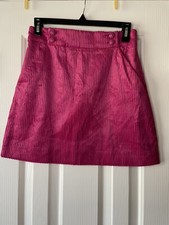 Veronica Beard Mini Skirt Arezzo Skirt Size 0 Tweed Button Corduroy Skirt Lined
