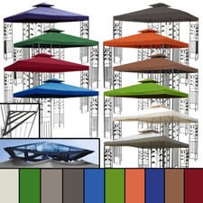 WASSERDICHT Pavillon Toskana ~ 3x3m wasserfest PVC Metall Pavilllion Dach 3x3 