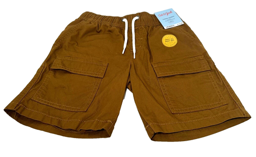 Boys' Relaxed 'At the Knee' Pull-On Cargo Shorts Brown - Cat & Jack S 6/7 - 第 1/6 張圖片