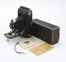 KODAK NO. 1A FOLDING POCKET MODEL D, BOXED, BAD BELLOWS, FOR DISPLAY/cks/196458
