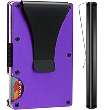Men Metal Wallet Smart Aluminum RFID Blocking Credit Card Holder Money Clip