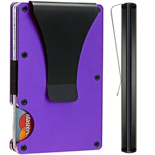 Men Metal Wallet Smart Aluminum RFID Blocking Credit Card Holder Money Clip