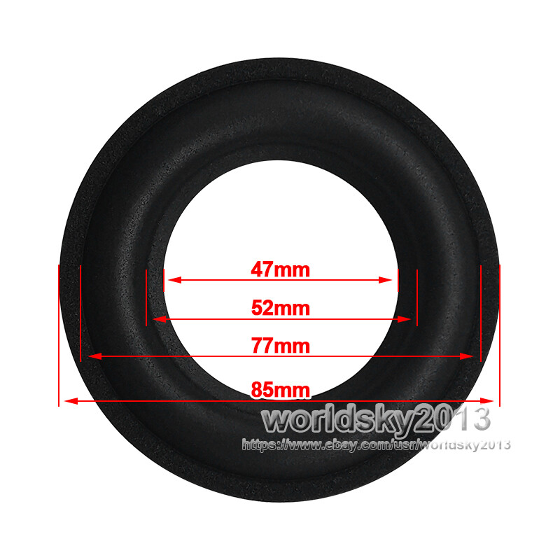 2pcs For JBL 3" inch Speaker Foam Edge Replacement Woofer Surround Circle Repair