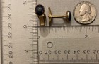 SODALITE CABOCHON CUFF LINKS  - Gold-Toned Setting — photo 4