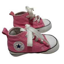 Converse Baby Chuck Taylor Cribster All Star High Top Shoe Booties Pink Infant 3
