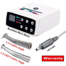 NSK Style Dental Brushless LED Micro Motor /1:5 Increasing LED Contra Angle USA