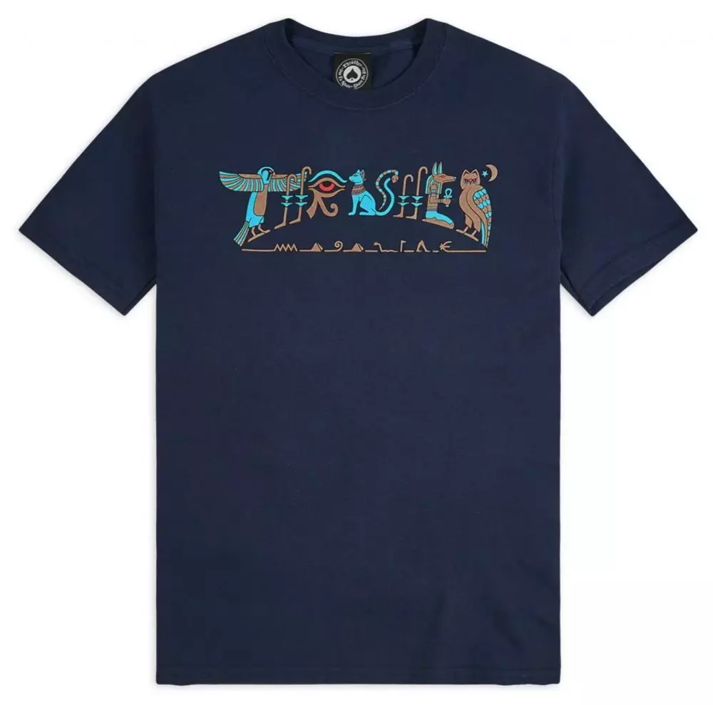 Navy thrasher shop shirt