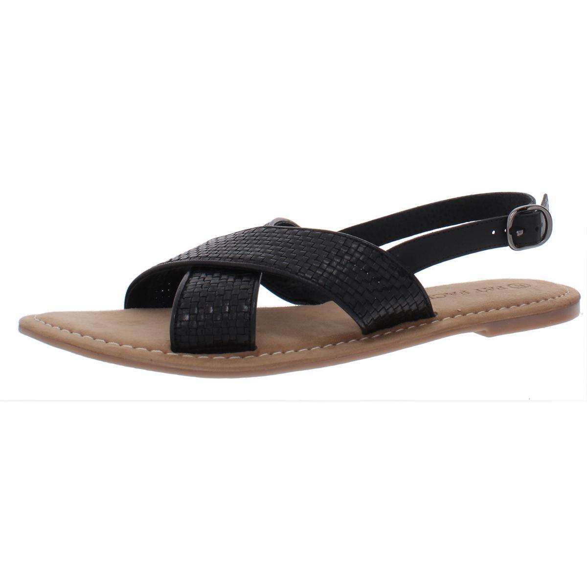 FatFace / женские босоножки Evelyn Wow на плоской подошве черного цвета, размер 41, средний (B,M), BHFO 5156