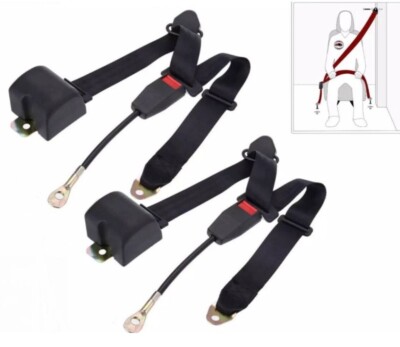 For All Toyota Tundra Car Front Seat Belts 2Pcs Durable Secure Fit Safety Black