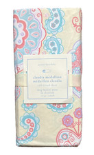 Pottery Barn Baby Claudia Medallion Fitted Crib Sheet NEW Yellow Aqua