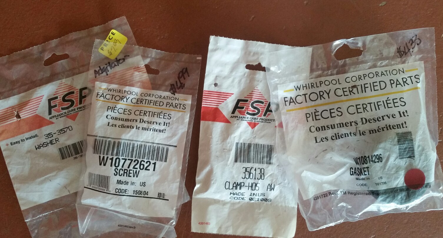 Lot of 11 Miscellaneous Whirlpool Washer Parts eBay