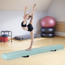6ft Balance Beam Vinyl Folding Gymnastics Extra Firm Beam Tumbling Home Green