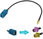 Car Satellite Radio Antenna Adapter Cable 15cm 6inch Fakra Z Female to SMB Jack