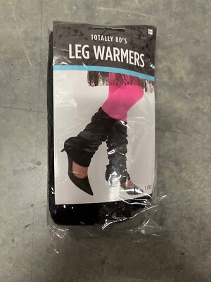 Totally 80's Adult Leg Warmers Black Flashdance Novelty Balletcore New