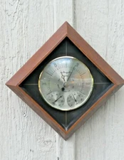 Mid Century Airguide Weather Station Diamond Thermometer Barometer Humidity