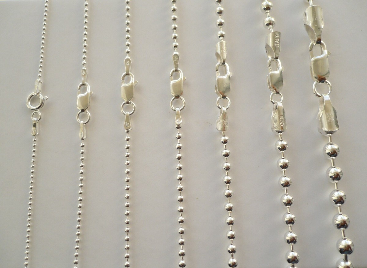 アクセサリー MAYU 5mm ball chain necklace (silver) S 5mm ball chain necklace (silver) – MAYU online store