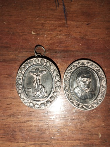 ANCIEN MEDAILLON 6 RELIQUES RELIQAIRES ST PAUL ST JOSEPH Ste Therese ARGENT - Imagen 3 de 9