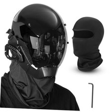 Punk Mask Cyber Costume, Halloween Adjustable Helmet Cosplay, Rave Futuristic