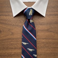 Vintage Prince Consort Smithsonian Air Space Museum Opening 1976 Airplane Tie