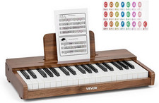 Kids Piano Keyboard, 37 Keys Wooden Digital Piano for Kids, Mini Music Education