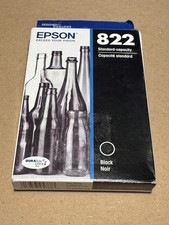 Epson Ink Cartridge 822 Black Standard New Sealed DuraBrite Ultra Ink