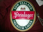 VTG Steinlager Pure New Zealand 17 inch Oval lighted  Beer Sign  VERY RARE Works