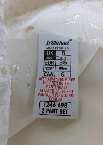 Conjunto de pijama con estampado de satén St Michael M&S para dama camisola pantalones cortos - Imagen 7 de 7