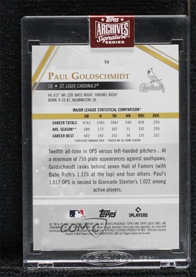 1of1 Topps Archives Signature ゴールドシュミット 2023 Topps Archives Signature Series 1/1 Paul Goldschmidt