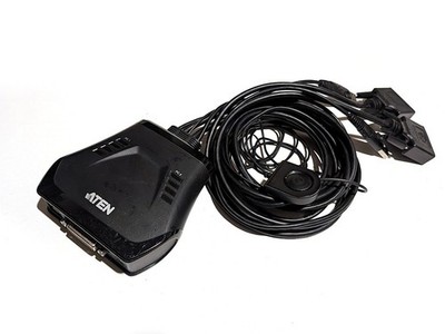 ATEN CS22D KVM-Switch mit 2 Ports für USB-Eingabegeräte und DVI-Grafik