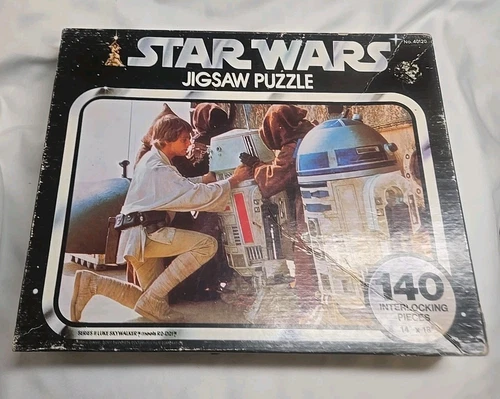 Star Wars Vintage Jigsaw Puzzle 1977 Kenner Luke Skywalker Meets R2-D2 140 Pcs