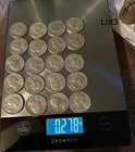 20 Washington silver quarters.$5 face value.50s@60s.good condition.90%silver.
