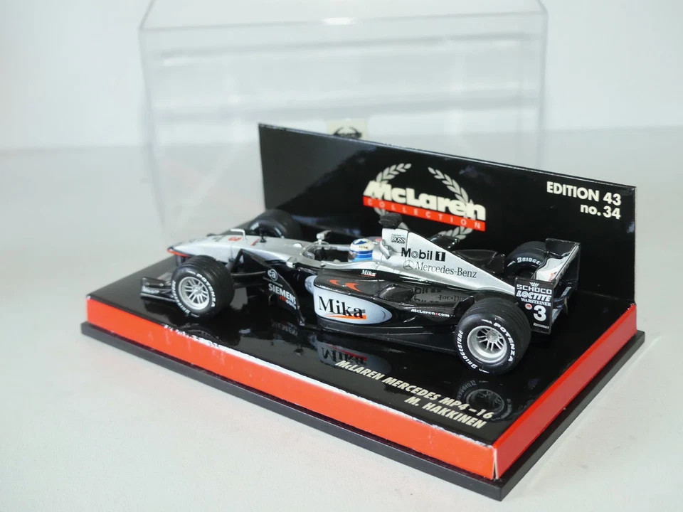 McLAREN MERCEDES MP4-16 GP 2001 M. HAKKINEN MINICHAMPS 1:43 - Photo 2/2