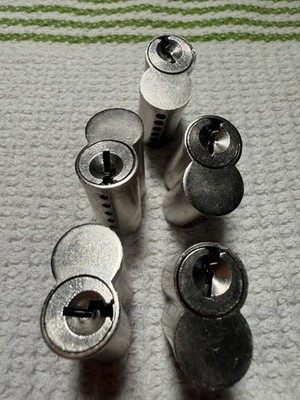 5 Pack - Dormakaba Stanley 7CS6F1626 SFIC Core 6-Pin F Keyway Satin Chrome