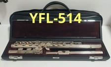 Serviced YAMAHA YFL-514 Flute Silver 925 EC Head Made in Japan 2645907 A