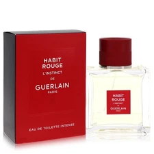 Habit Rouge L'instinct by Guerlain Eau De Toilette Intense Spray 1.6 oz For Men