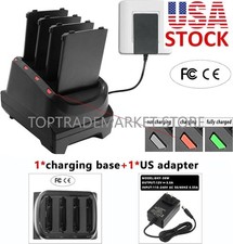 4-Slot Battery Charger Cradle For ZEBRA TC21 TC26 w/Adapter SAC-TC2Y-4SCHG-01 US
