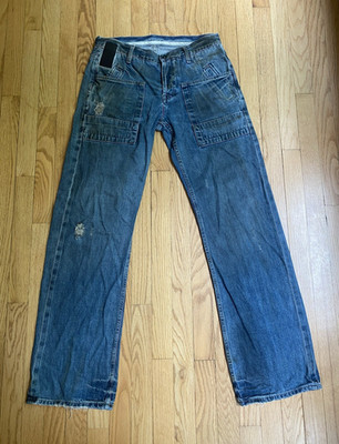 Rick Owen s Femme Slab Waxed Distressed Blue Denim