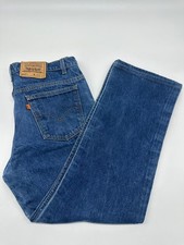 Vintage Levi's 517 Bootcut Jeans Orange Tab Dark Blue Wash 38x31 USA Made