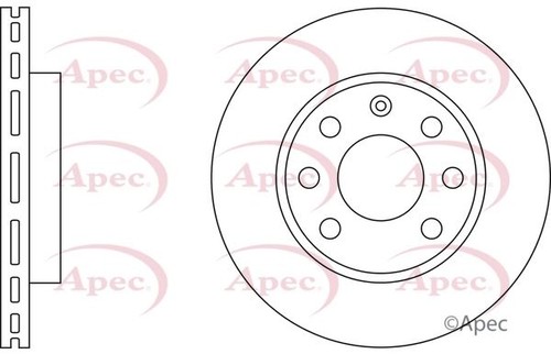 DISCS AND PADS KIT FRONT APEC RED FOR VAUXHALL ASTRAMAX 1.6 L 1986-1990 - Picture 2 of 6